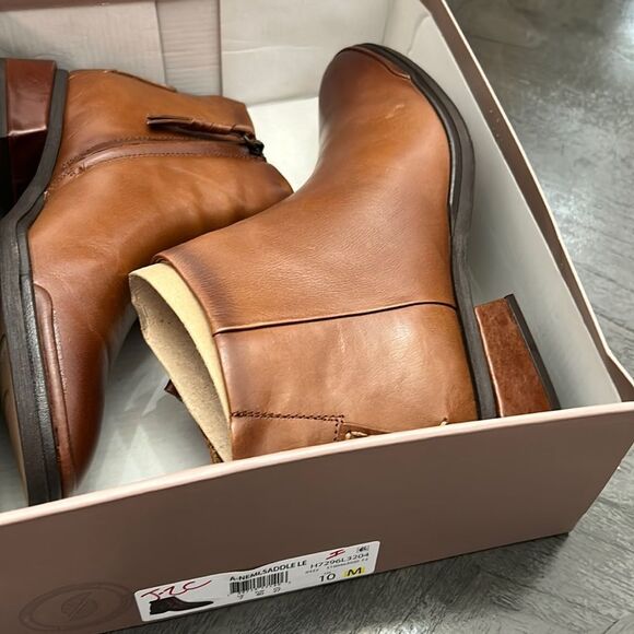 FRANCO SARTO NEMI WOMENS LEATHER BOOTIES ANKLE BOOTS - Picture 2 of 15